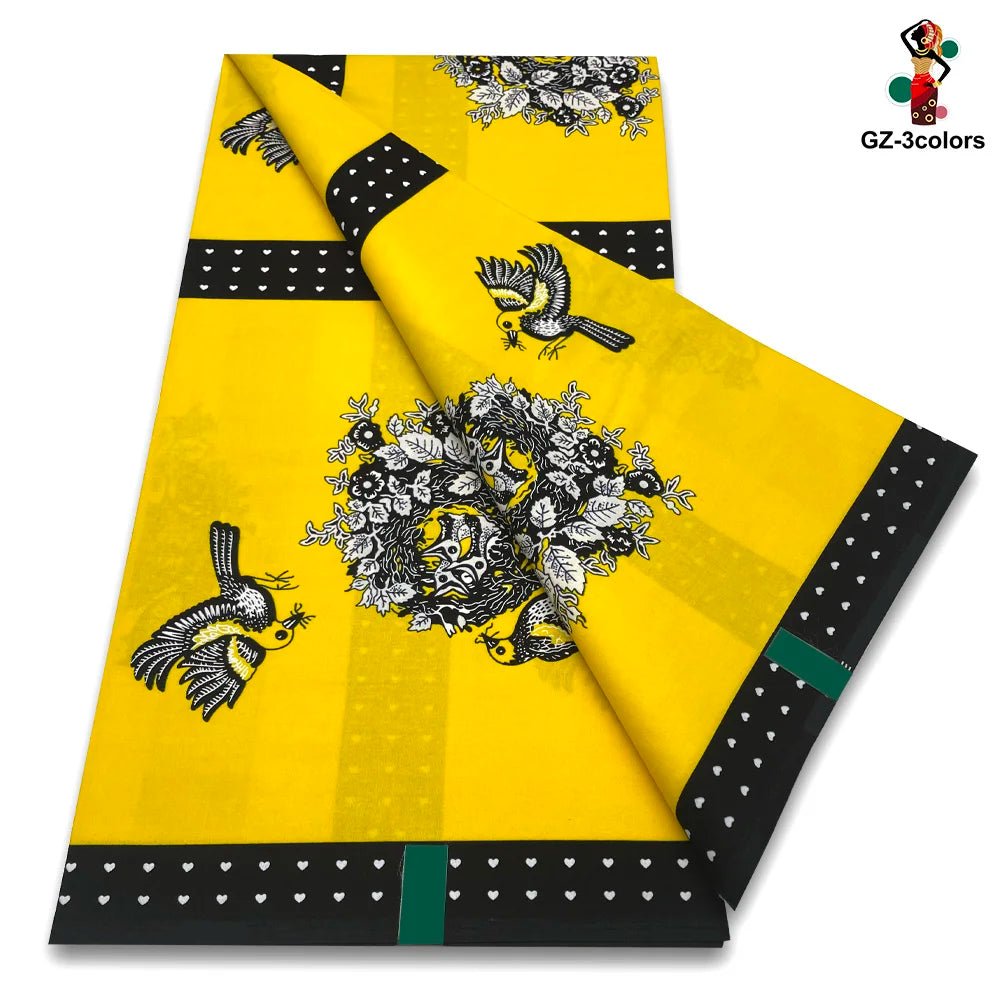 New Fashion African Wax Print Fabric 100% Cotton Ghana Nigeria Style High Quality Party Dress Real Ankara Wax Fabric Ghana