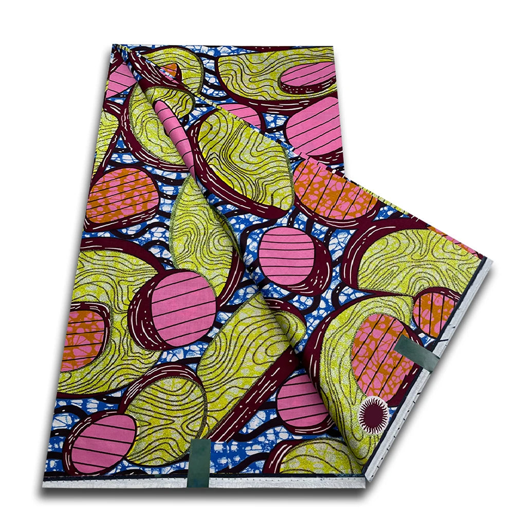 Grand Super 100% Cotton African Wax Fabric High Quality Wax Print Ankara Fabric For Sewing 6yards Women Fabric VL-40
