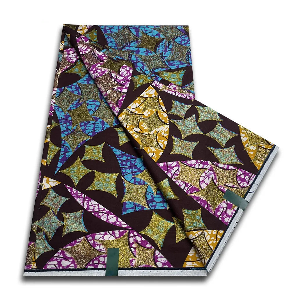Grand Super 100% Cotton African Wax Fabric High Quality Wax Print Ankara Fabric For Sewing 6yards Women Fabric VL-40