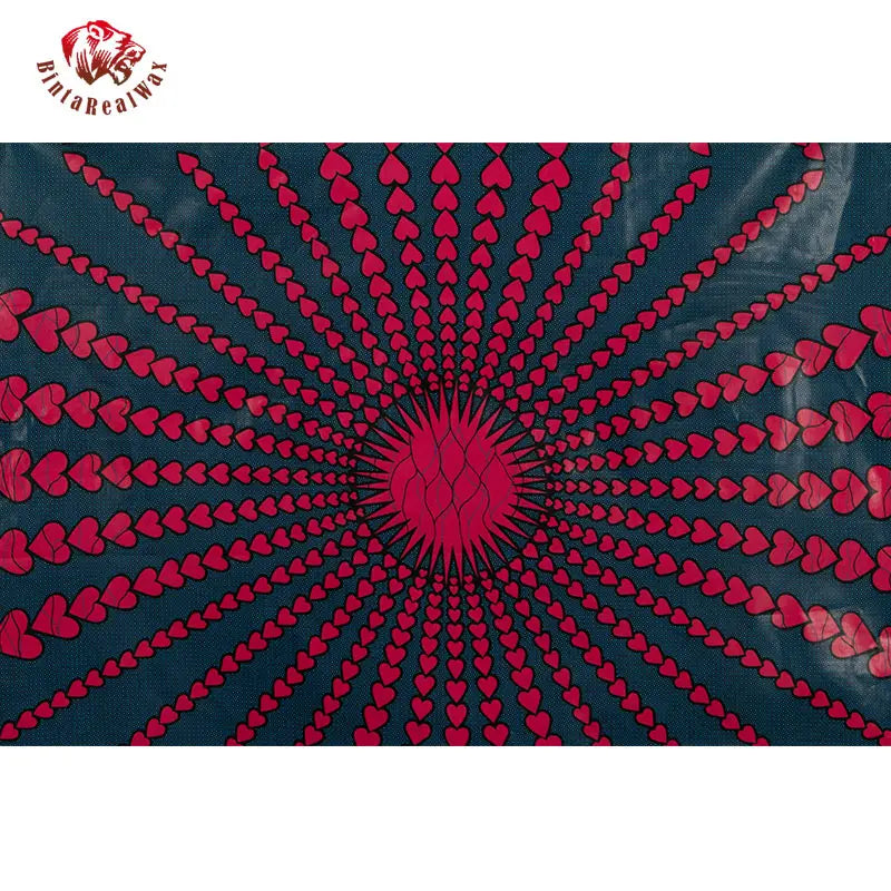 BintaRealWax Ankara Fabric rich bazin original 2023 Love pattern Print Fabric For sewing Wedding Dress Cotton Tissus 24FS1253