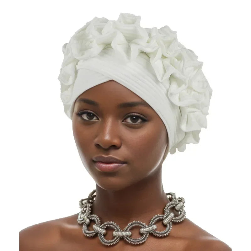 African Headtie Turban Nigerian Aso Oke Muslim Headwear Gele Head Wrap Sego Headties Women Hijab Headscarf Bonnet Headwear Hat