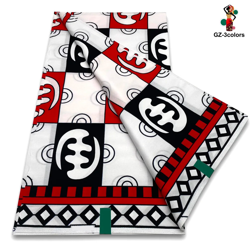 New Fashion African Wax Print Fabric 100% Cotton Ghana Nigeria Style High Quality Party Dress Real Ankara Wax Fabric Ghana