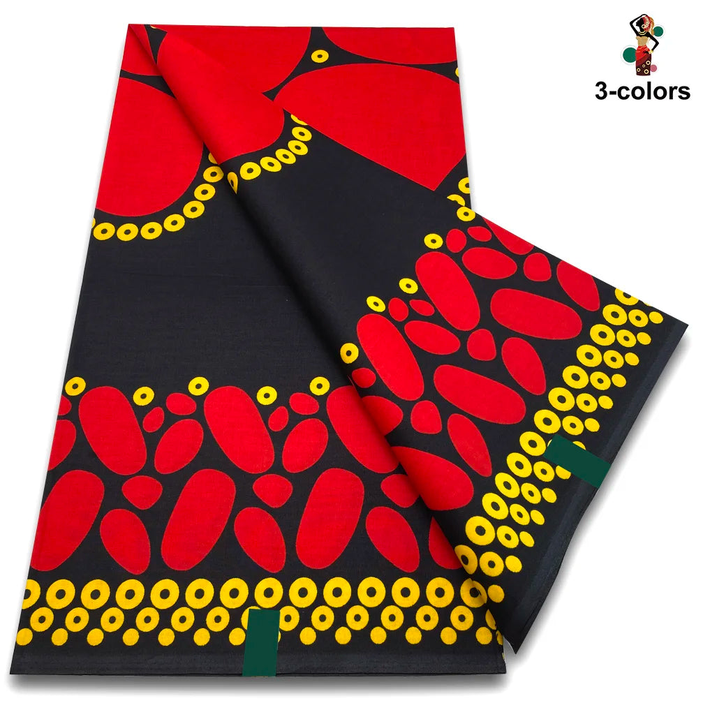 New Fashion African Wax Print Fabric 100% Cotton Ghana Nigeria Style High Quality Party Dress Real Ankara Wax Fabric Ghana