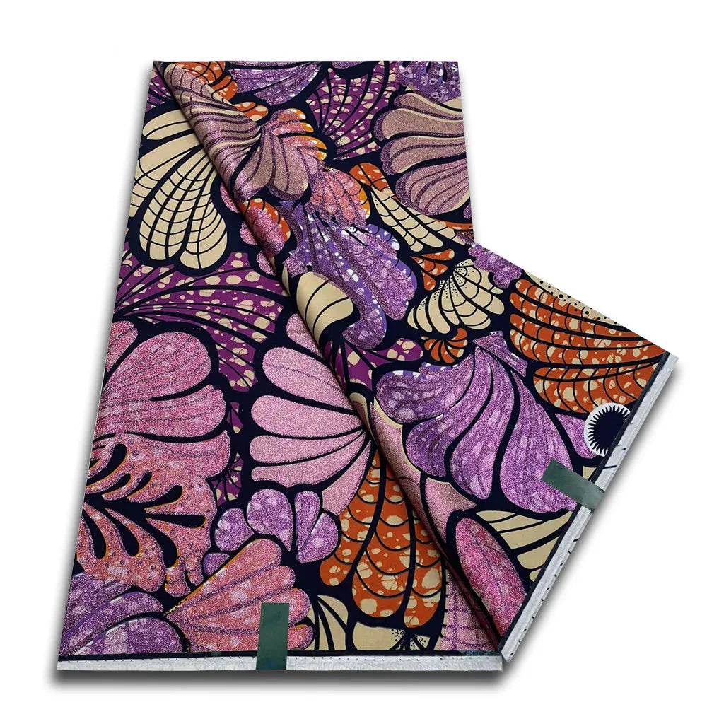 Grand Super 100% Cotton African Wax Fabric High Quality Wax Print Ankara Fabric For Sewing 6yards Women Fabric VL-40