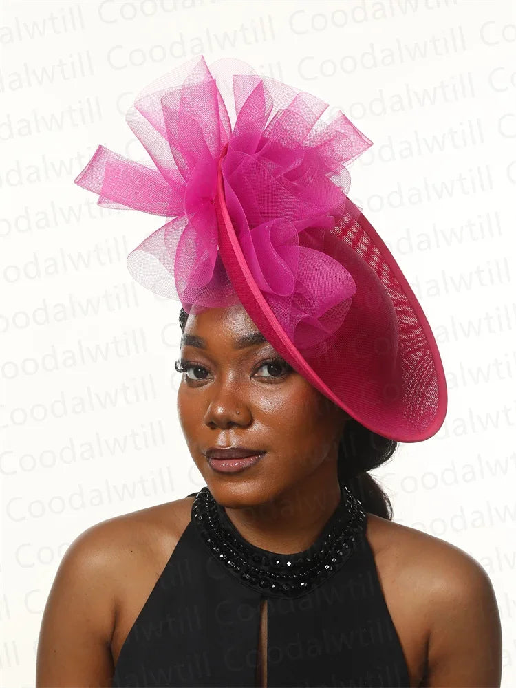 Church Fascinator Hat For Women Kentucky Pillbox Cap Women Party Occasion Headpiece Mother Bride Wedding Chapeau Cap Femme