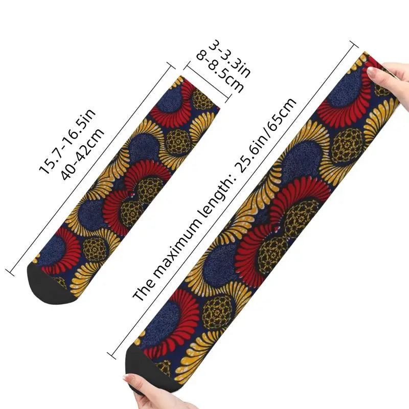 Fashion Ankara African Pattern Socks Men Women Warm 3D Printing Traditional Africa Ethnic Art Football Sports Socks