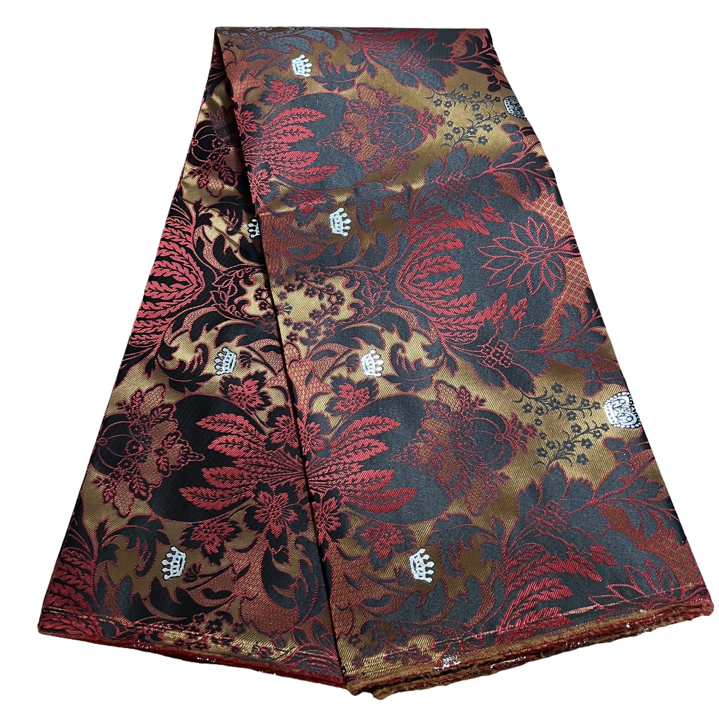5 Yards Damask Lace Fabric Nigerian Brocade Aso Oke Materials Original Wool Damask DIY For King And Queens Clothes