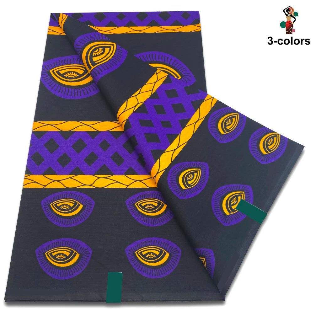 New Fashion African Wax Print Fabric 100% Cotton Ghana Nigeria Style High Quality Party Dress Real Ankara Wax Fabric Ghana