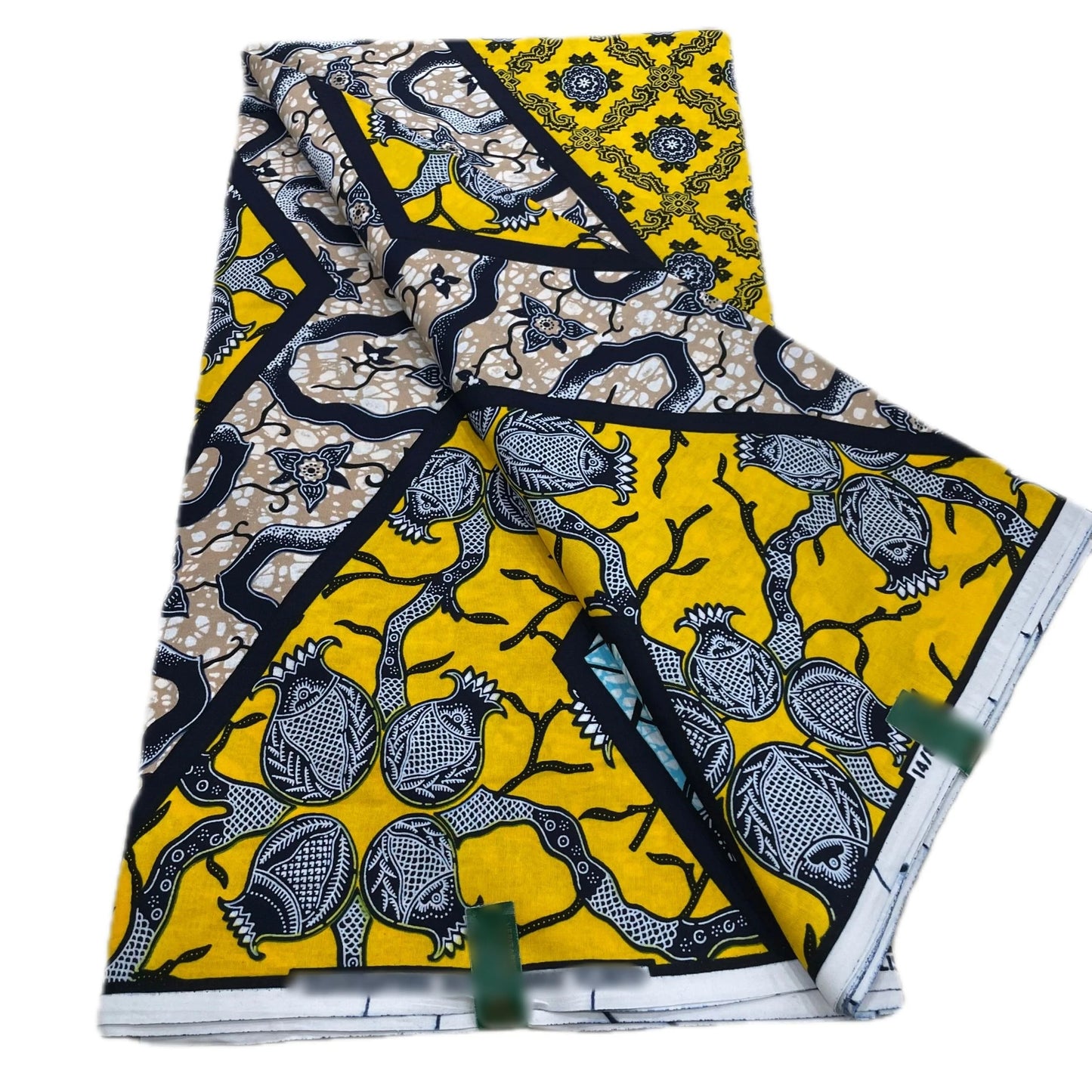 African Fabric Wax Ankara Block Print Veritable Wax Nigerian Batik Fabric Dutch Pagne 100% Cotton For Sewing Clothes