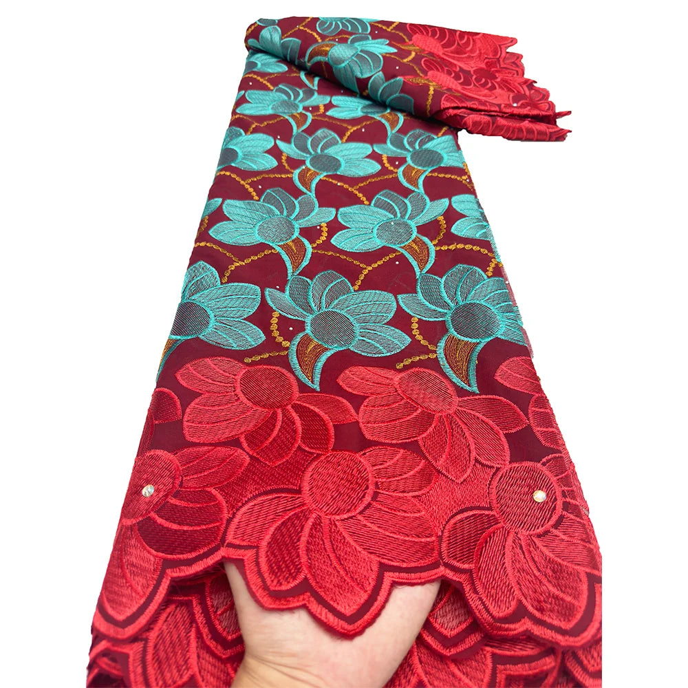 Africa Swiss Voile Lace In Switzerland Embroidered Cotton African Lace Fabric High Quality For Women Wedding Party Dress