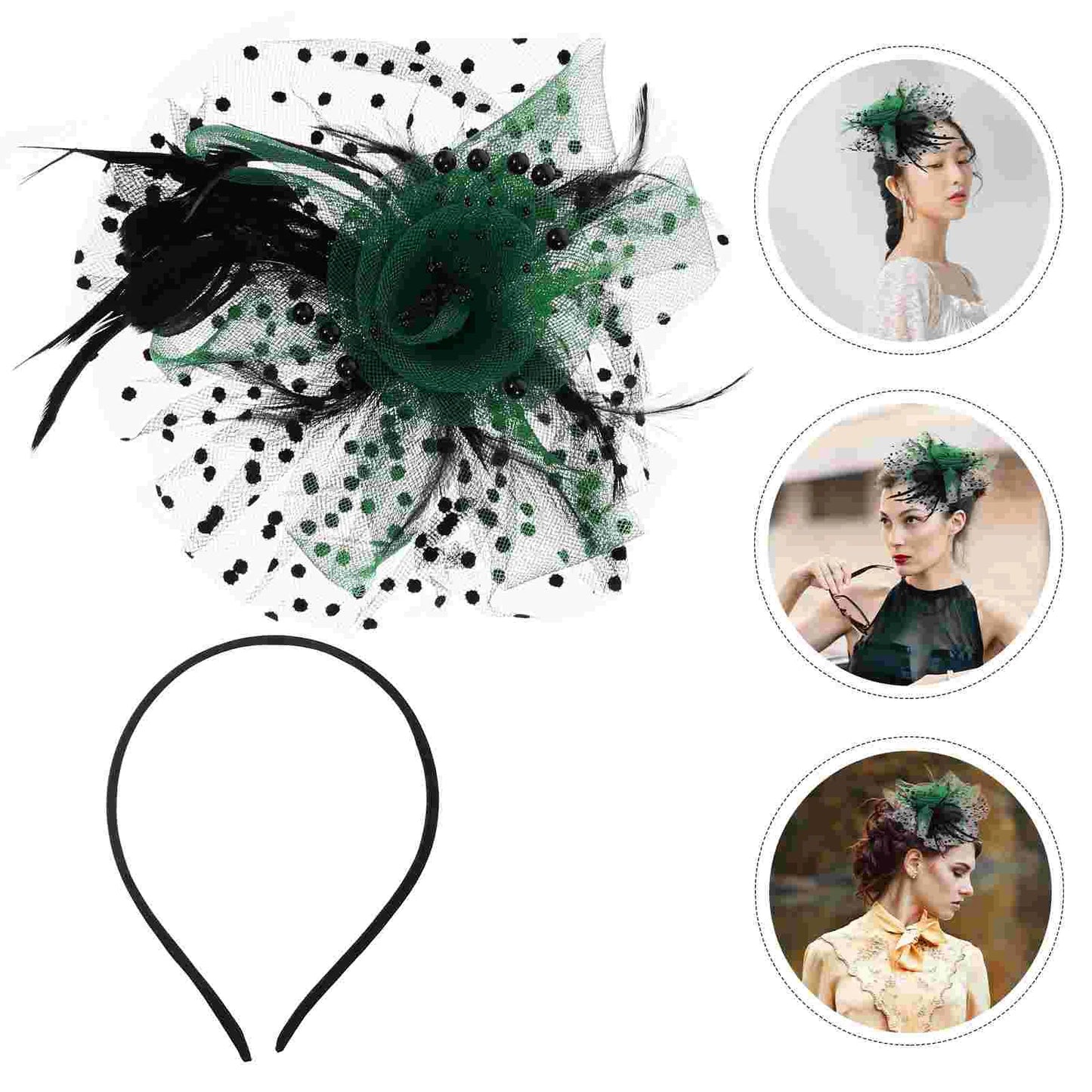 Guest Tea Party Hat Retro Decor Headpiece Bride Headdress Banquet Bridal Hair Accessories for Women