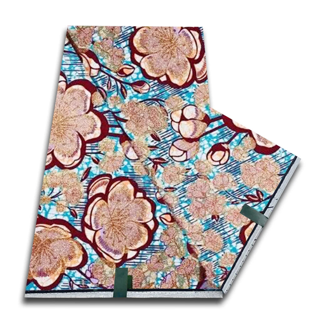 Grand Super 100% Cotton African Wax Fabric High Quality Wax Print Ankara Fabric For Sewing 6yards Women Fabric VL-40