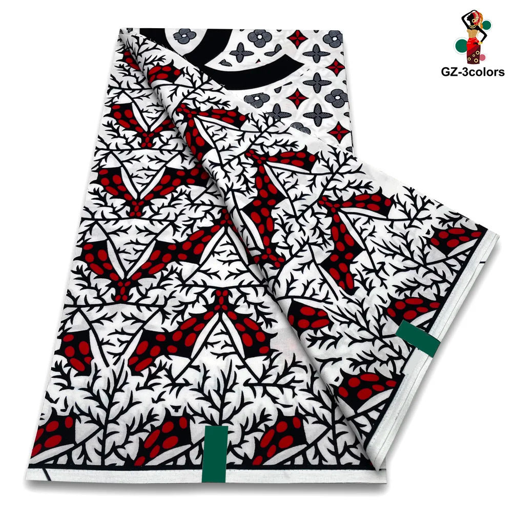 New Fashion African Wax Print Fabric 100% Cotton Ghana Nigeria Style High Quality Party Dress Real Ankara Wax Fabric Ghana
