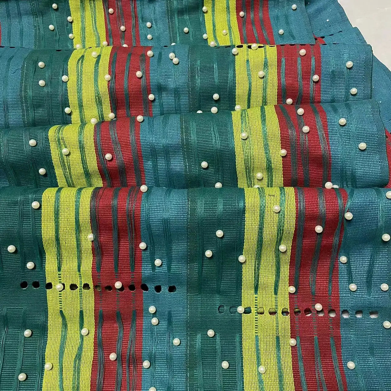 Nigerian Fashion Aso Oke Auto Gele Headtie 2Pieces/pack African Gele Head Tie Women Hairtie Shawl Wraps Fabric 50*210cm