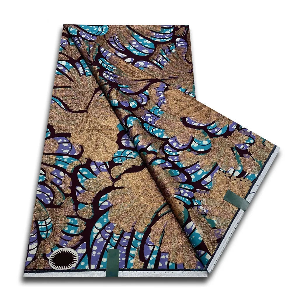 Grand Super 100% Cotton African Wax Fabric High Quality Wax Print Ankara Fabric For Sewing 6yards Women Fabric VL-40