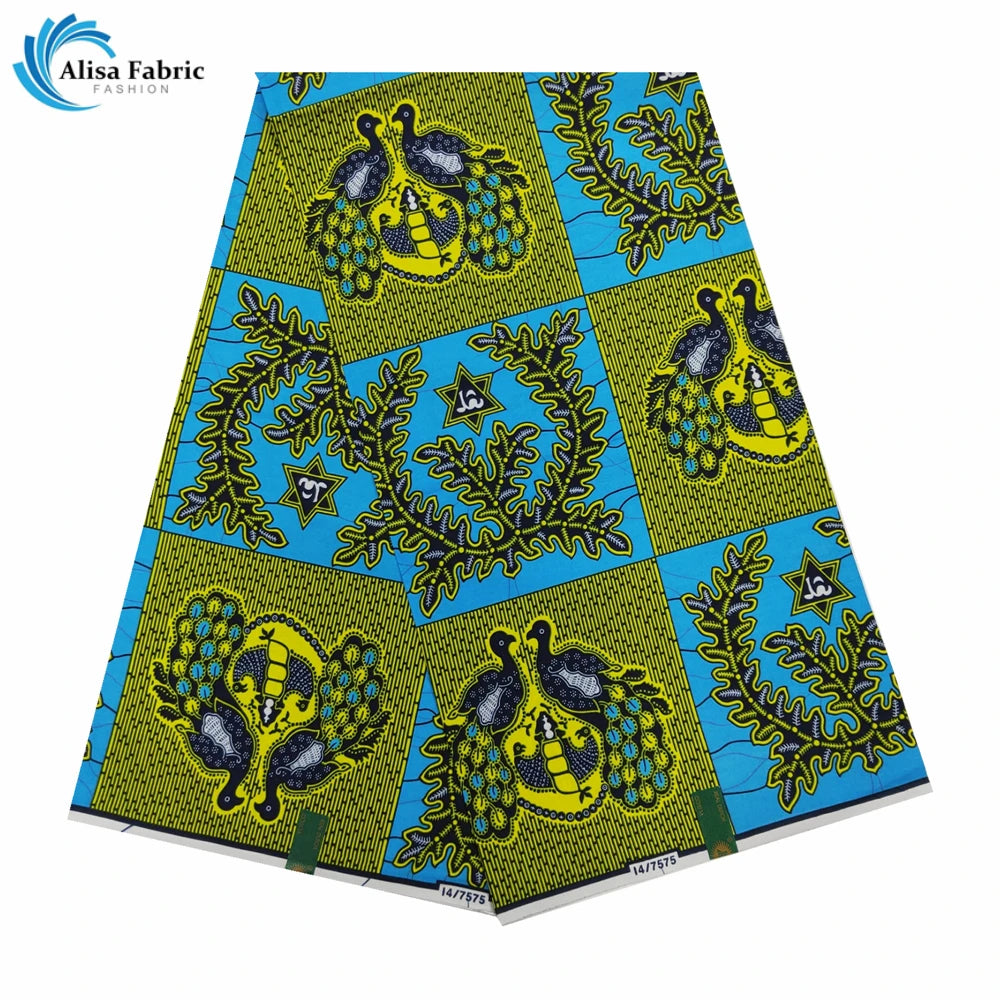Ankara Block Prints Batik Fabric Veritable Wax African Wax Fabric Nigerian Dutch Hollandais Pagne 100% Cotton For Sewing VL-86