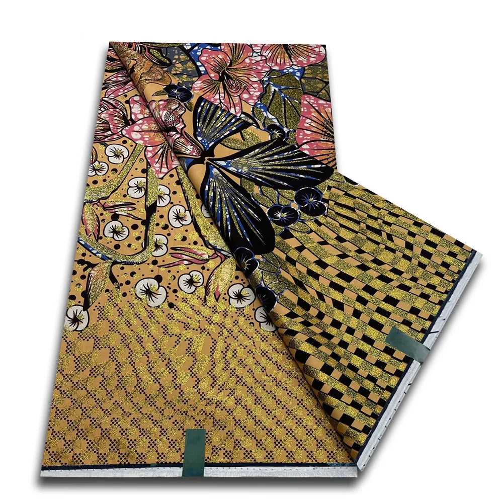 Grand Super 100% Cotton African Wax Fabric High Quality Wax Print Ankara Fabric For Sewing 6yards Women Fabric VL-40