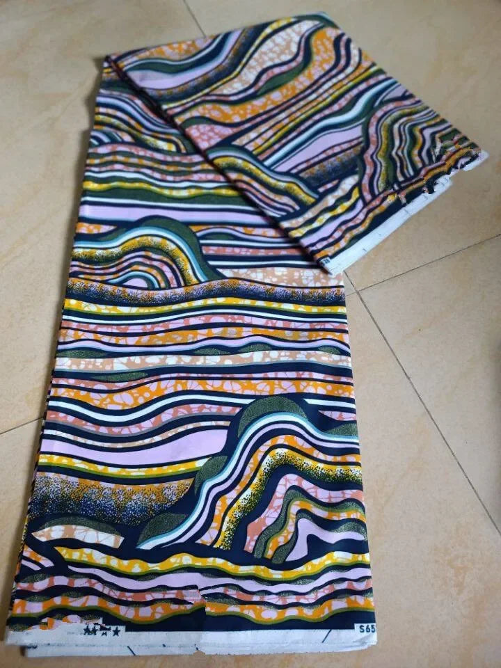 Most Popular Guaranteed Veritable African Real Wax Fabric High Quality 100% Cotton Ankara Wax Pagne Nigeria Women Style Dress