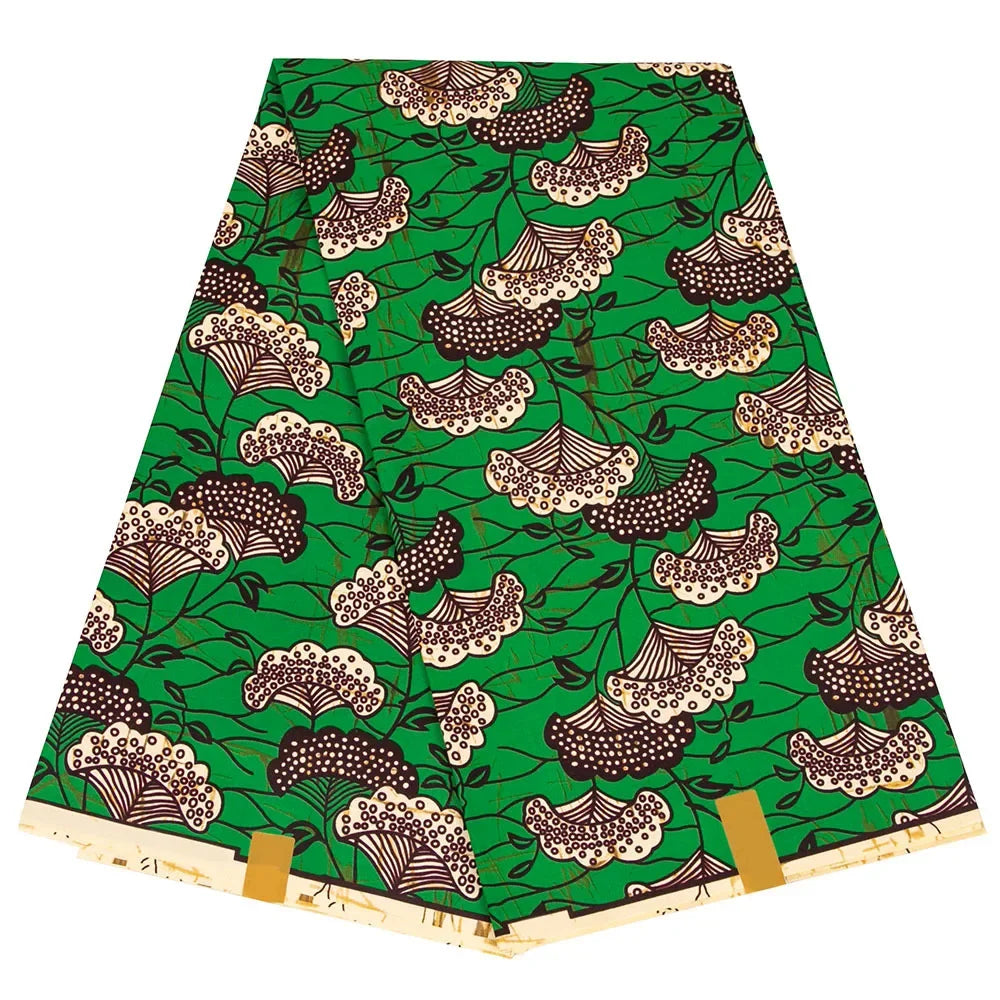 Nigerian Ankara African Polyester Material Wax Fabric Newest Ghana Print Tissu Textile Material For Women DIY Dresses Sew