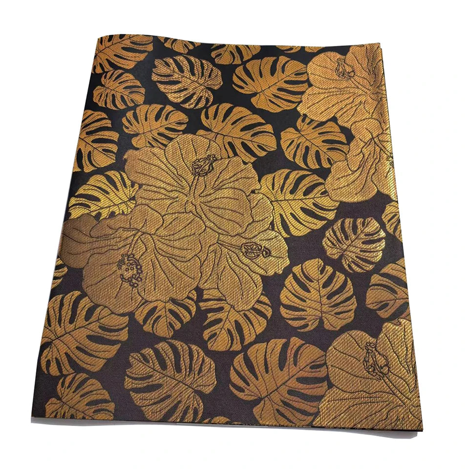 Green African Sego Headtie Gele Nigeria Sego Wrapper Auto Gele Aso Oke Headties With Flower Leaves Designs TXH-4-4