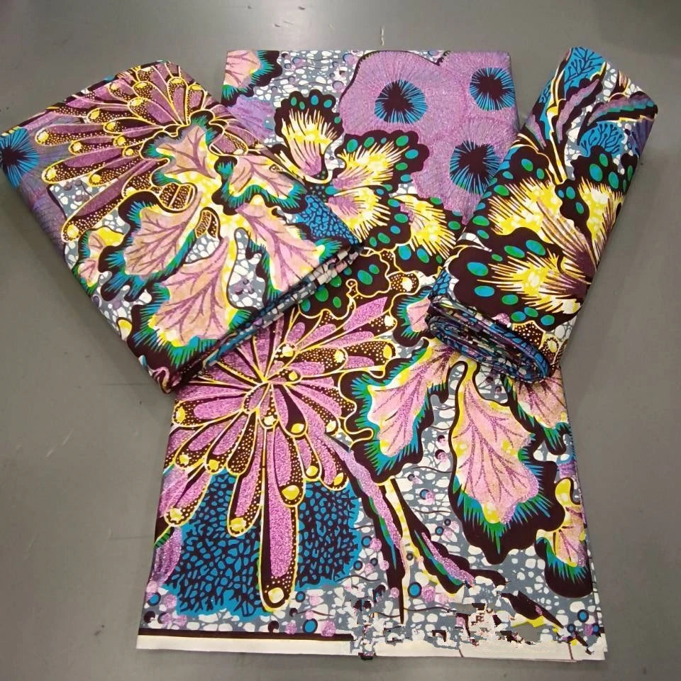 Most Popular Guaranteed Veritable African Real Wax Fabric High Quality 100% Cotton Ankara Wax Pagne Nigeria Women Style Dress