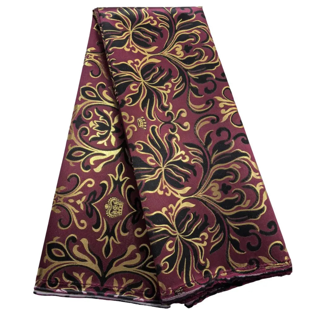 5 Yards Damask Lace Fabric Nigerian Brocade Aso Oke Materials Original Wool Damask DIY For King And Queens Clothes