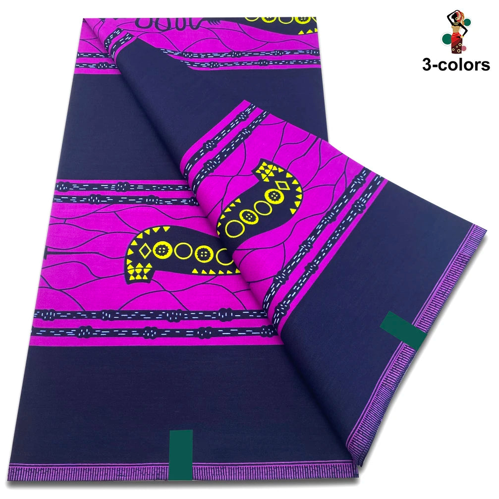 New Fashion African Wax Print Fabric 100% Cotton Ghana Nigeria Style High Quality Party Dress Real Ankara Wax Fabric Ghana