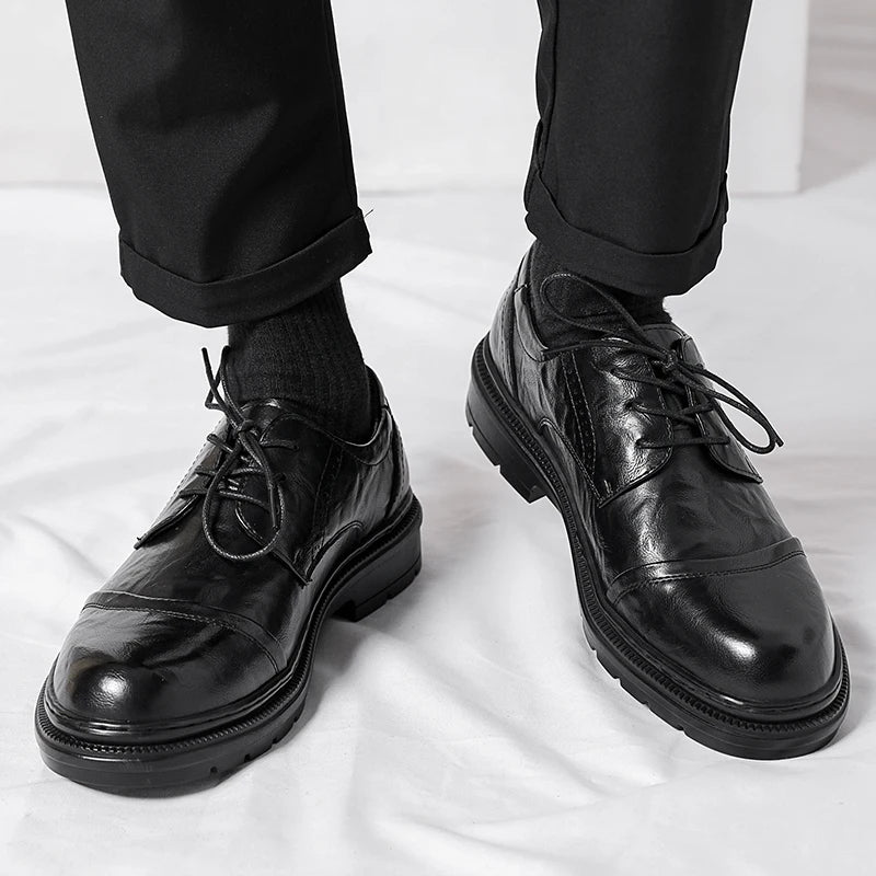 Gentleman's leather shoes Minimalist designer style Daily office Outdoor wedding party casual business men's classics shoes