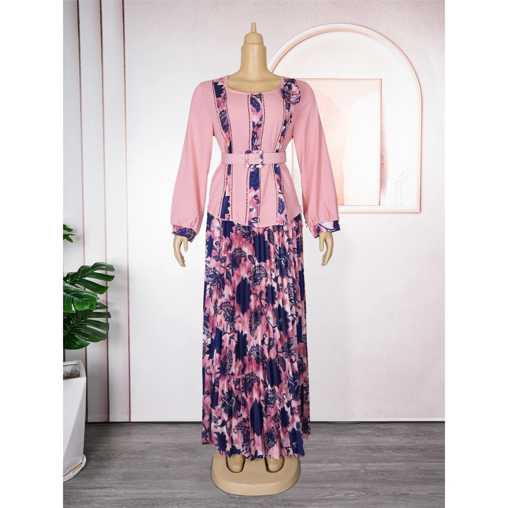 Elegant African Dresses for Women 2025 New Summer Print Wedding Party Dress Dashiki Ankara Office Lady Outfits Africa Clothing