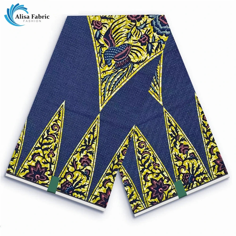 Ankara Block Prints Batik Fabric Veritable Wax African Wax Fabric Nigerian Dutch Hollandais Pagne 100% Cotton For Sewing VL-86