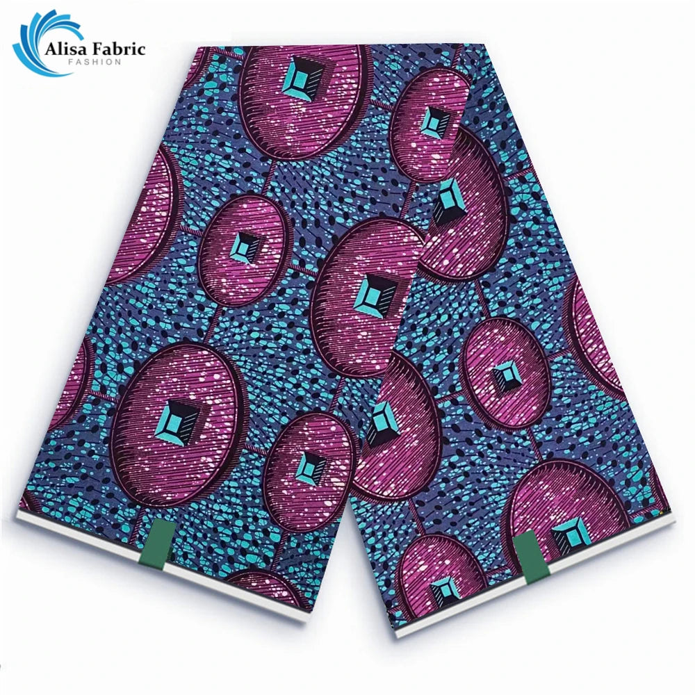 Ankara Block Prints Batik Fabric Veritable Wax African Wax Fabric Nigerian Dutch Hollandais Pagne 100% Cotton For Sewing VL-86