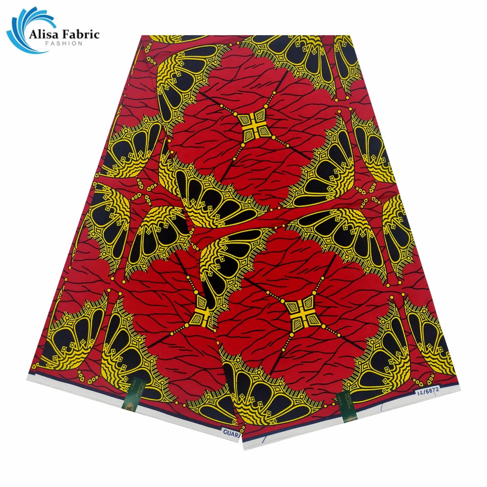 Ankara Block Prints Batik Fabric Veritable Wax African Wax Fabric Nigerian Dutch Hollandais Pagne 100% Cotton For Sewing VL-86