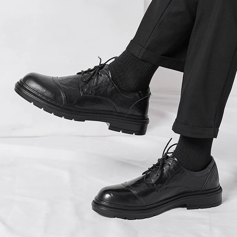 Gentleman's leather shoes Minimalist designer style Daily office Outdoor wedding party casual business men's classics shoes