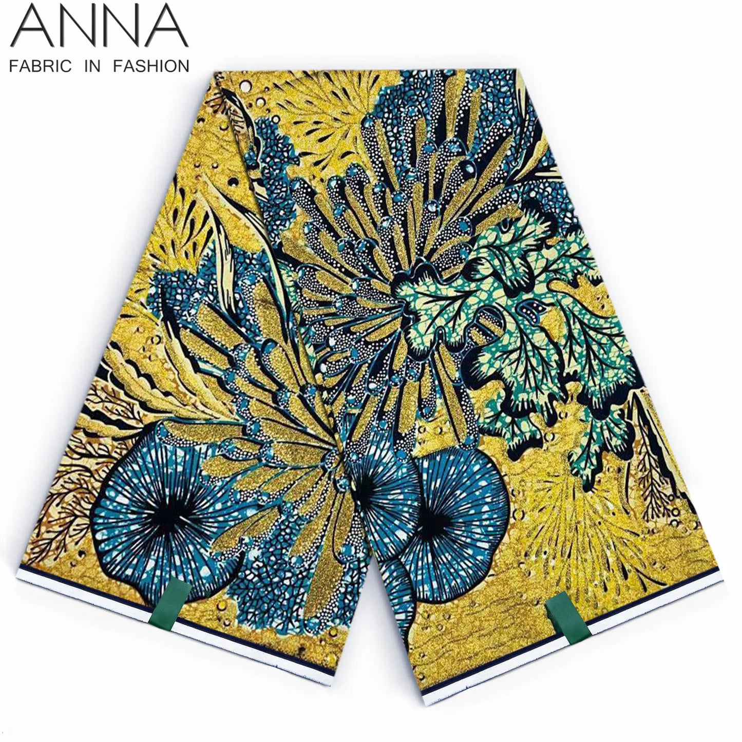Grand Super 100% Cotton African Wax Fabric High Quality Ankara Wax Print Fabric 6yards Women Fabric For Sewing VLS2054