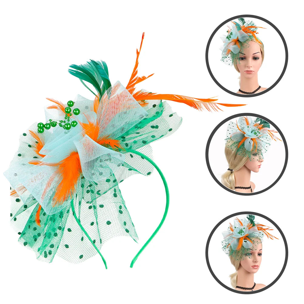 Guest Tea Party Hat Retro Decor Headpiece Bride Headdress Banquet Bridal Hair Accessories for Women