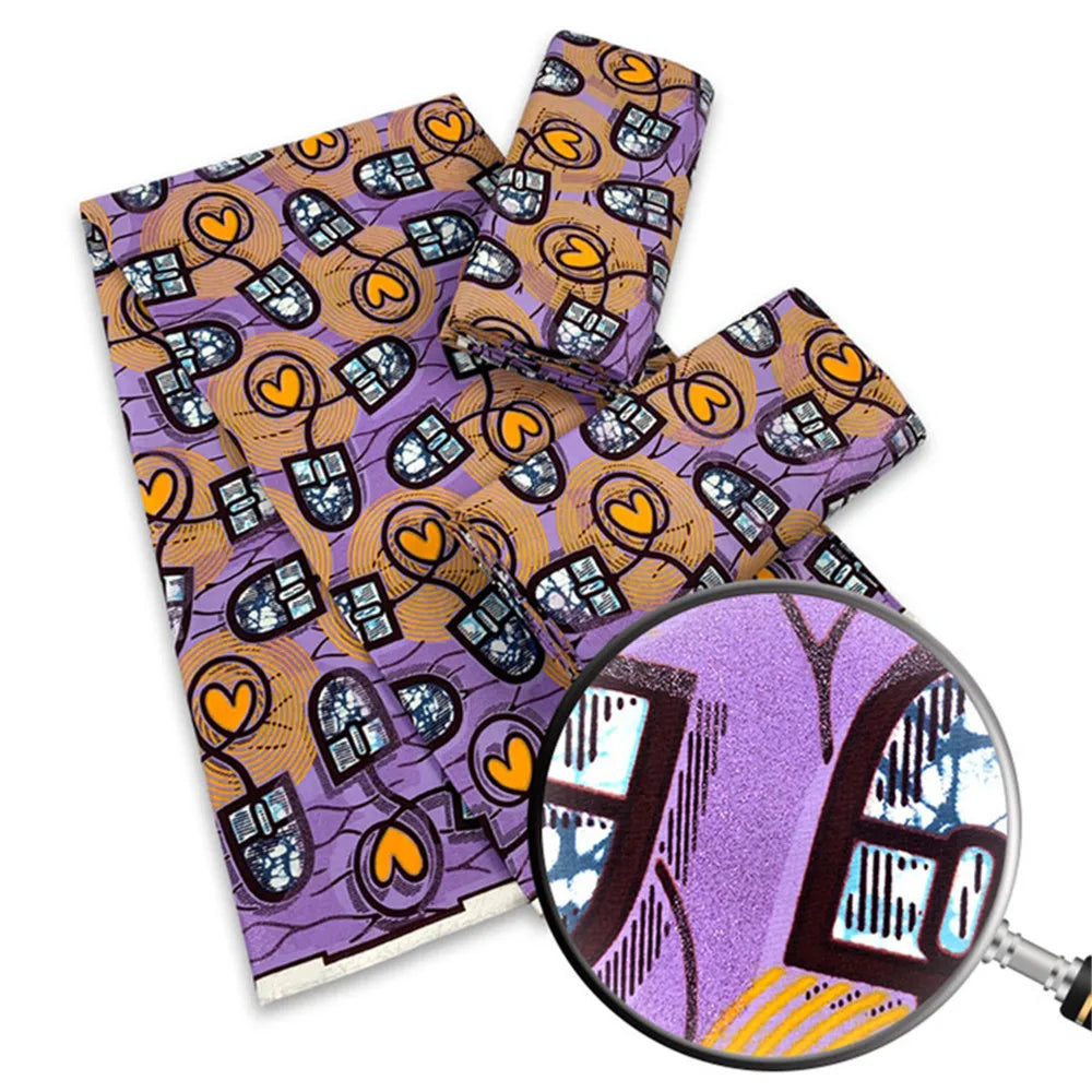 Grand Super 100% Cotton African Wax Fabric High Quality Wax Print Ankara Fabric For Sewing 6yards Women Fabric VL-40