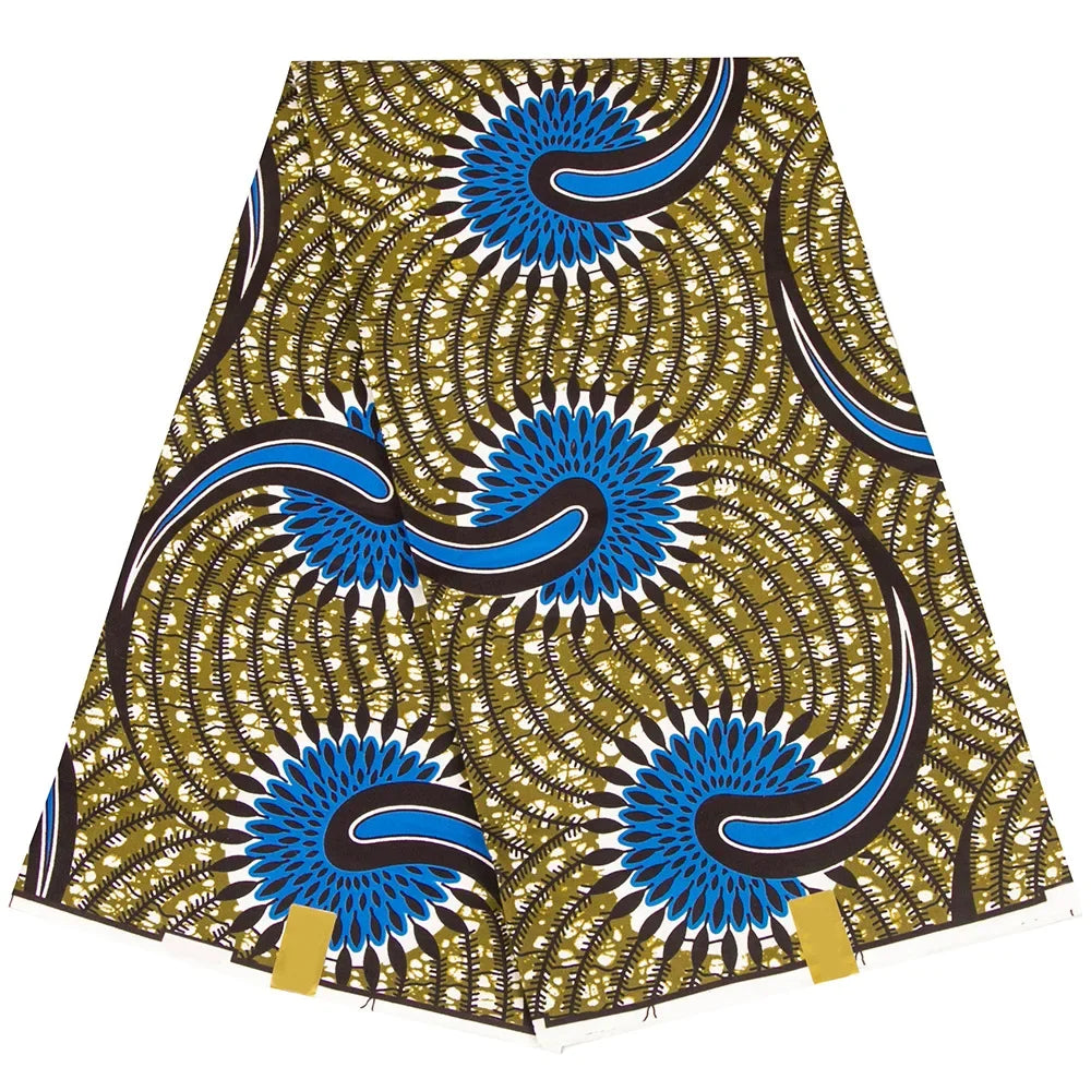 Nigerian Ankara African Polyester Material Wax Fabric Newest Ghana Print Tissu Textile Material For Women DIY Dresses Sew
