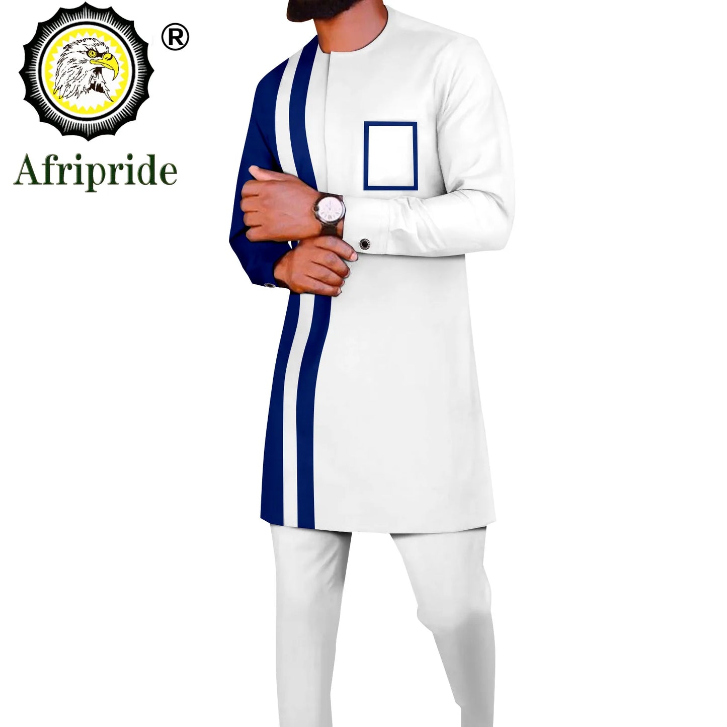 African Suits for Men Dashiki Shirts and Pants 2 Piece Set Tribal Outfits Ankara Attire Plus Size Tracksuit Pockets A2216094