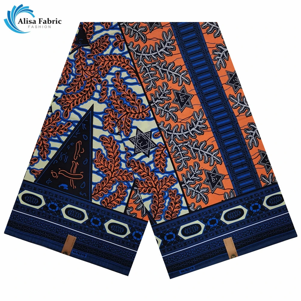 Ankara Block Prints Batik Fabric Veritable Wax African Wax Fabric Nigerian Dutch Hollandais Pagne 100% Cotton For Sewing VL-86