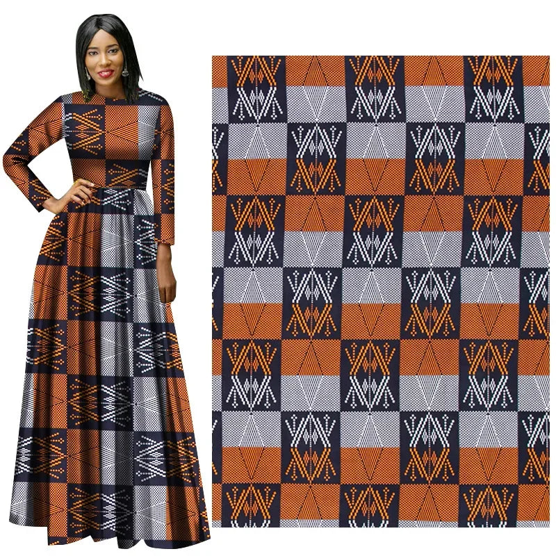 6 Yards African Real Wax Prints Fabric Ankara Cotton Material High Quality Fabric By The Yard Dress