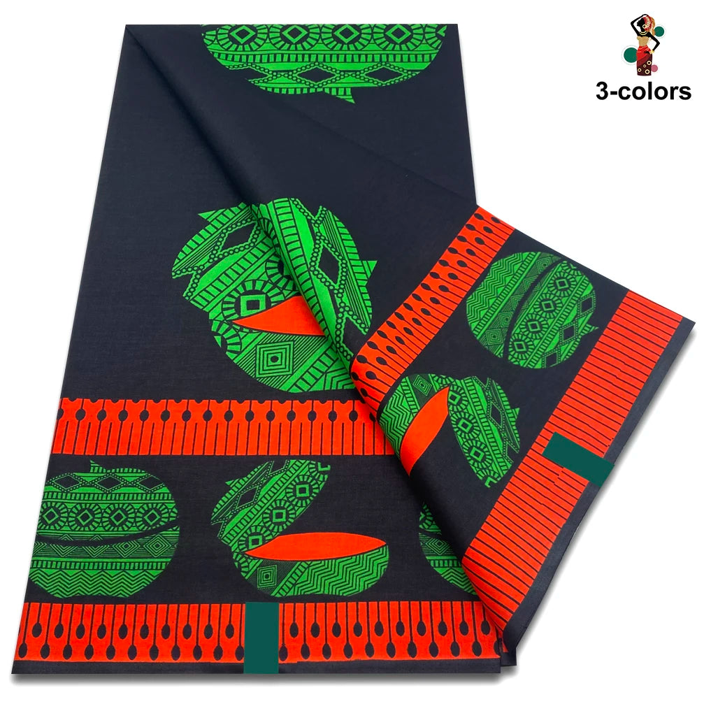New Fashion African Wax Print Fabric 100% Cotton Ghana Nigeria Style High Quality Party Dress Real Ankara Wax Fabric Ghana