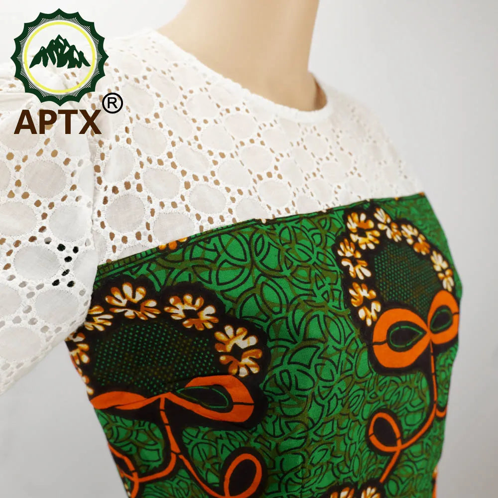 2021 Summer Woman Dress Beach Floral Dress Ankara Bodycon Party Girl Fashion Dashiki Wax Pure Cotton Elegant Female Mid-Calf