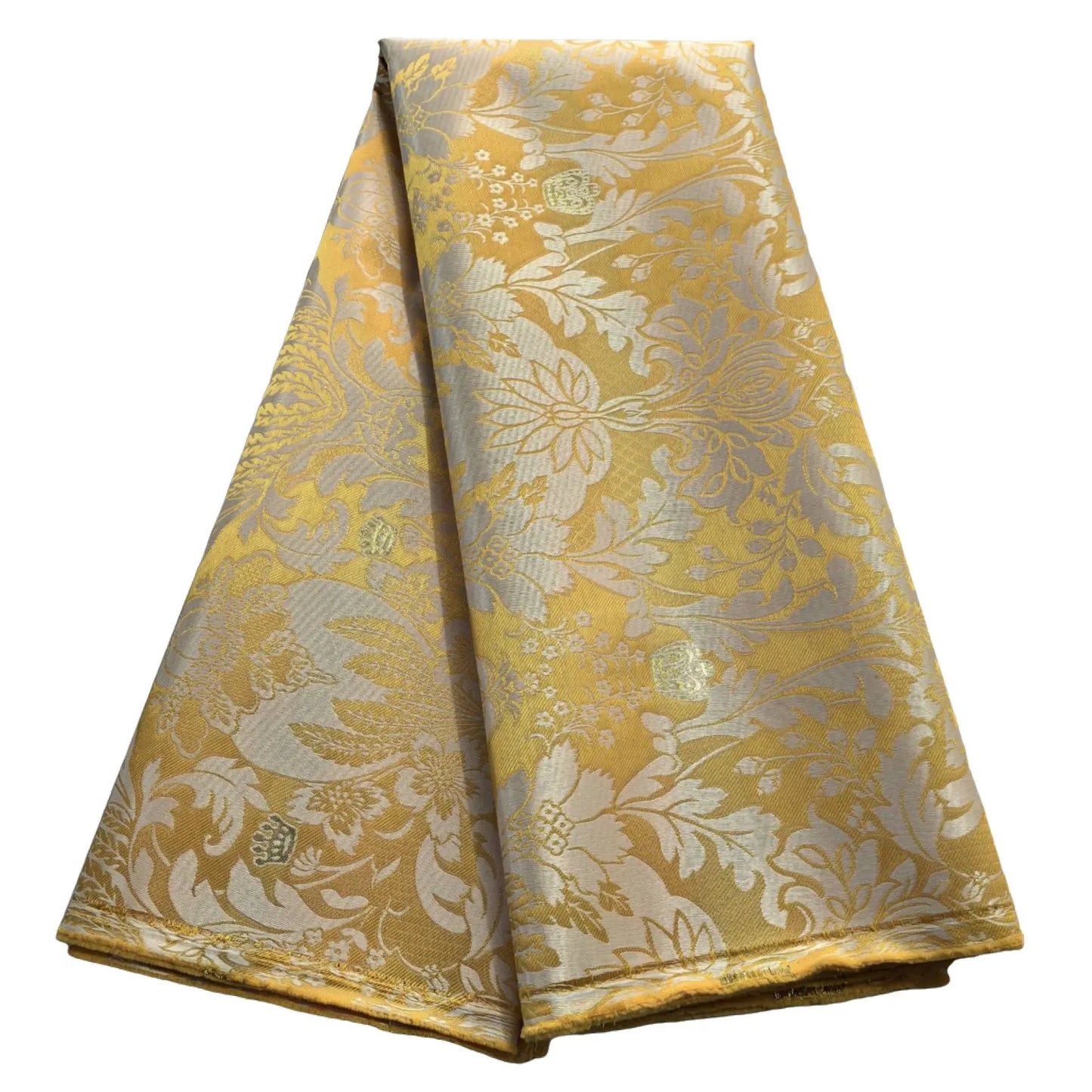 5 Yards Damask Lace Fabric Nigerian Brocade Aso Oke Materials Original Wool Damask DIY For King And Queens Clothes