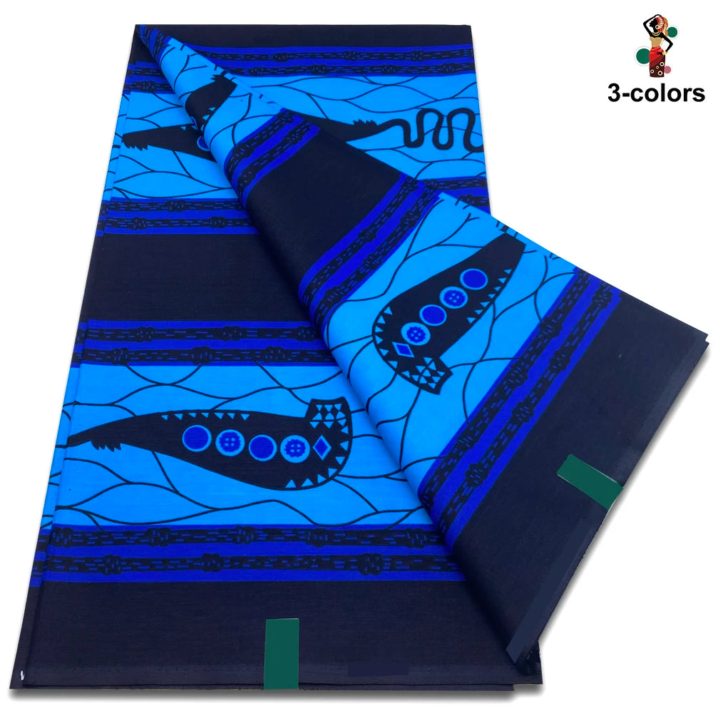 New Fashion African Wax Print Fabric 100% Cotton Ghana Nigeria Style High Quality Party Dress Real Ankara Wax Fabric Ghana