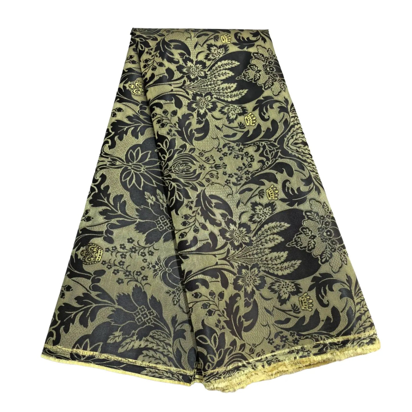 5 Yards Damask Lace Fabric Nigerian Brocade Aso Oke Materials Original Wool Damask DIY For King And Queens Clothes