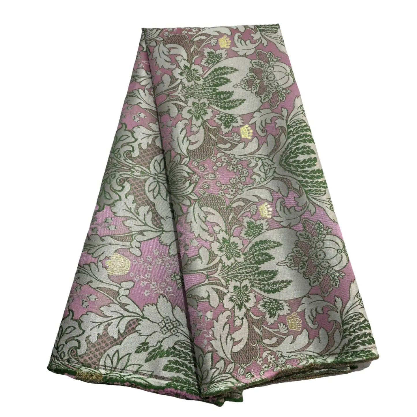 5 Yards Damask Lace Fabric Nigerian Brocade Aso Oke Materials Original Wool Damask DIY For King And Queens Clothes