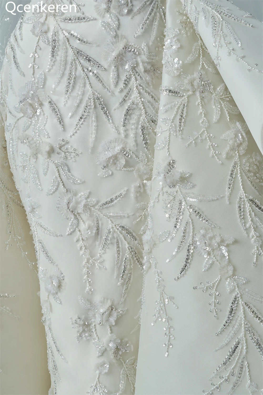 Qcenkeren Wedding Dresses Long Sleeve Lace Off the Shoulder Women Bridal Gowns robe de mariée sirènes
