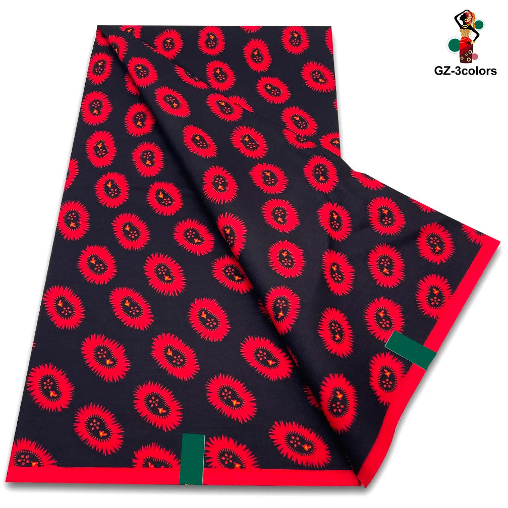 New Fashion African Wax Print Fabric 100% Cotton Ghana Nigeria Style High Quality Party Dress Real Ankara Wax Fabric Ghana