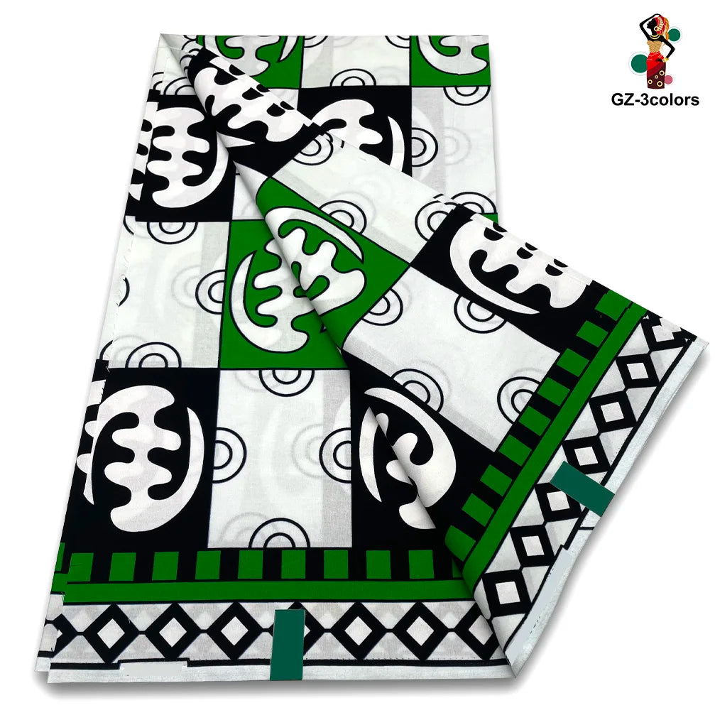 New Fashion African Wax Print Fabric 100% Cotton Ghana Nigeria Style High Quality Party Dress Real Ankara Wax Fabric Ghana