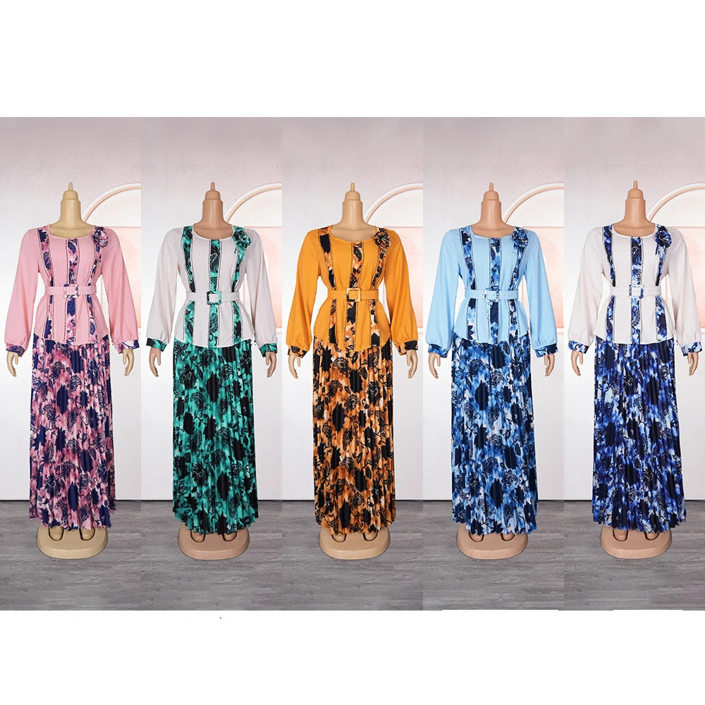 Elegant African Dresses for Women 2025 New Summer Print Wedding Party Dress Dashiki Ankara Office Lady Outfits Africa Clothing